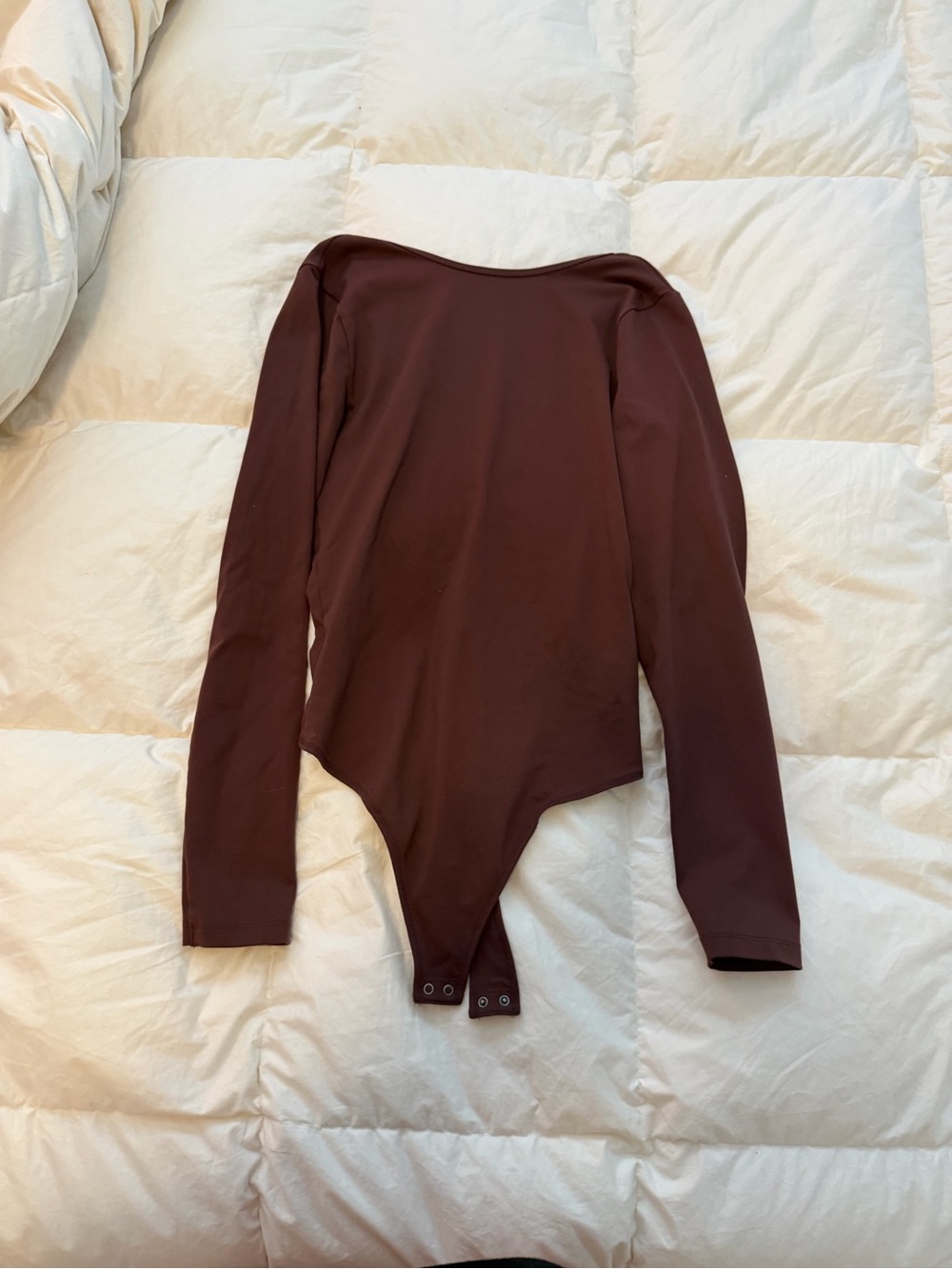 Women's Long Sleeve Bodysuit - Brown